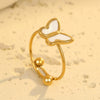 Wholesale Women's Stainless Steel Bow Pattern Jewelry Set With Electroplating Necklace Earrings Ring