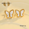 Wholesale Women's Stainless Steel Bow Pattern Jewelry Set With Electroplating Necklace Earrings Ring