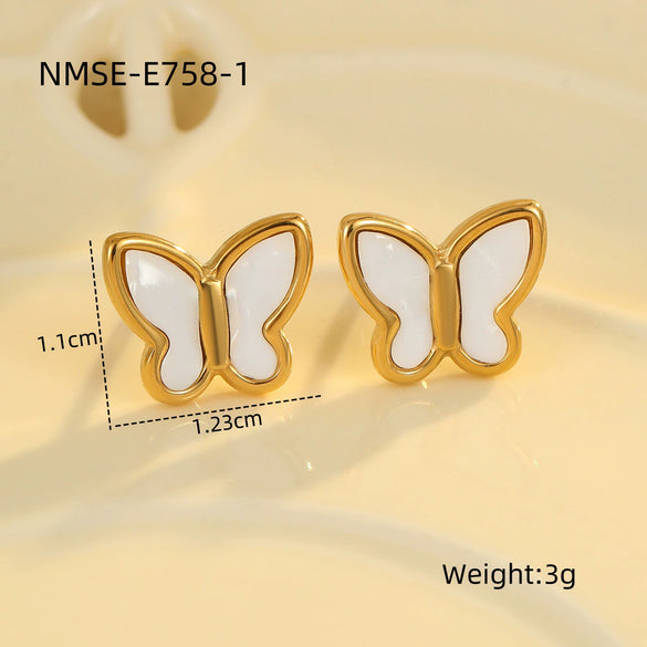 Wholesale Women's Stainless Steel Bow Pattern Jewelry Set With Electroplating Necklace Earrings Ring