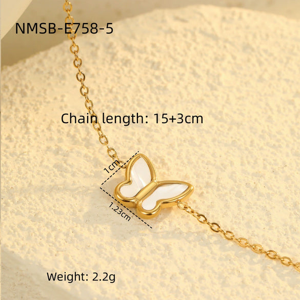 Wholesale Women's Stainless Steel Bow Pattern Jewelry Set With Electroplating Necklace Earrings Ring