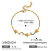 Wholesale Women's Stainless Steel Bracelet With Geometric Starburst Design Electroplated Hand Jewelry