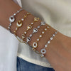 Wholesale Women's Stainless Steel Bracelet With Love Star Moon Design And Heart Shape Simple Style Electroplated