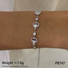 Wholesale Women's Stainless Steel Bracelet With Love Star Moon Design And Heart Shape Simple Style Electroplated