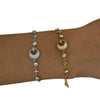 Wholesale Women's Stainless Steel Bracelet With Love Star Moon Design And Heart Shape Simple Style Electroplated