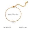Wholesale Women's Stainless Steel Bracelet With Twist Chain Blade Chain Figaro Chain Snake Bone Chain In Geometric Design With 18K Gold Electroplating That Doesn't Fade