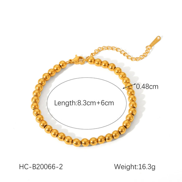 Wholesale Women's Stainless Steel Bracelet With Twist Chain Blade Chain Figaro Chain Snake Bone Chain In Geometric Design With 18K Gold Electroplating That Doesn't Fade