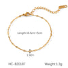 Wholesale Women's Stainless Steel Bracelet With Twist Chain Blade Chain Figaro Chain Snake Bone Chain In Geometric Design With 18K Gold Electroplating That Doesn't Fade