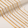 Wholesale Women's Stainless Steel Bracelet With Twist Chain Blade Chain Figaro Chain Snake Bone Chain In Geometric Design With 18K Gold Electroplating That Doesn't Fade