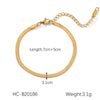Wholesale Women's Stainless Steel Bracelet With Twist Chain Blade Chain Figaro Chain Snake Bone Chain In Geometric Design With 18K Gold Electroplating That Doesn't Fade
