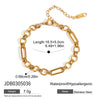 Wholesale Women's Stainless Steel Bracelets Light Luxury Style Geometric Electroplated