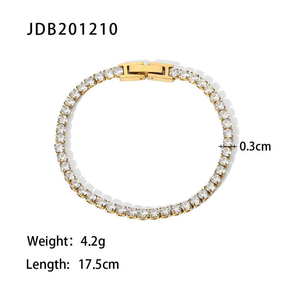 Wholesale Women's Stainless Steel Bracelets Light Luxury Style Geometric Electroplated