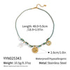 Wholesale Women's Stainless Steel Braided Rope Chain Necklace With Animal Zodiac Smiley Face Sun Pendant Pvd Furnace Vacuum Real Gold Plated