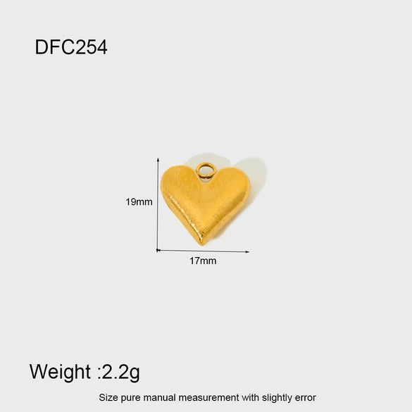 Wholesale Women's Stainless Steel Brushed Geometric Lemon Cherry Love Pendant Jewelry Accessories