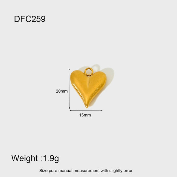 Wholesale Women's Stainless Steel Brushed Geometric Lemon Cherry Love Pendant Jewelry Accessories