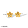 Wholesale Women's Stainless Steel Butterfly And Flower Pattern Electroplated Ear Jewelry