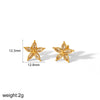 Wholesale Women's Stainless Steel Butterfly And Flower Pattern Electroplated Ear Jewelry