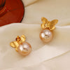 Wholesale Women's Stainless Steel Butterfly Animals Zodiac Electroplated Ear Studs