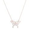 Wholesale Women's Stainless Steel Butterfly Ochain Pendant Necklace With Electroplating And Animal Pattern