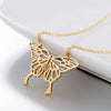 Wholesale Women's Stainless Steel Butterfly Ochain Pendant Necklace With Electroplating And Animal Pattern