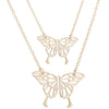 Wholesale Women's Stainless Steel Butterfly Ochain Pendant Necklace With Electroplating And Animal Pattern