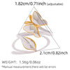 Wholesale Women's Stainless Steel Butterfly Ring With Pvd Furnace Vacuum Real Gold Plating And Ins Style