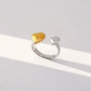 Wholesale Women's Stainless Steel Casting Electroplated Open Ring Set With Geometric And Flower Patterns