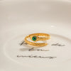 Wholesale Women's Stainless Steel Cobra Open Ring With Geometric Pattern And Electroplating Treatment