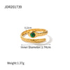 Wholesale Women's Stainless Steel Cobra Open Ring With Geometric Pattern And Electroplating Treatment