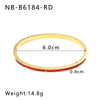 Wholesale Women's Stainless Steel Color Buckle Bracelet With Rectangular Color Zircon And 18K Furnace Vacuum Plating