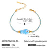 Wholesale Women's Stainless Steel Colorful Ceramic Animalshaped Handmade Rope Electroplated Bracelet