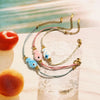 Wholesale Women's Stainless Steel Colorful Ceramic Animalshaped Handmade Rope Electroplated Bracelet