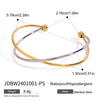 Wholesale Women's Stainless Steel Colormatching Minimalist Open Colorfree Bracelet With Electroplating And Geometric Design
