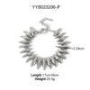 Wholesale Women's Stainless Steel Crescent Necklace And Bracelet Jewelry Suit With Pvdp Furnace Real Gold Treatment