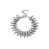 Wholesale Women's Stainless Steel Crescent Necklace And Bracelet Jewelry Suit With Pvdp Furnace Real Gold Treatment