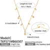 Wholesale Women's Stainless Steel Cross Crown Roman Numerals Pattern Electroplated Multipendant Necklace Bracelet Set