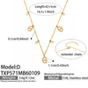 Wholesale Women's Stainless Steel Cross Crown Roman Numerals Pattern Electroplated Multipendant Necklace Bracelet Set