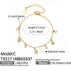 Wholesale Women's Stainless Steel Cross Crown Roman Numerals Pattern Electroplated Multipendant Necklace Bracelet Set