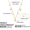 Wholesale Women's Stainless Steel Cross Crown Roman Numerals Pattern Electroplated Multipendant Necklace Bracelet Set