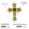 Wholesale Women's Stainless Steel Cross Opening Ring With Electroplating Treatment For Hand Jewelry