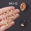 Wholesale Women's Stainless Steel Crown Pattern Electroplated Screw Ear Nail Earrings