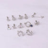 Wholesale Women's Stainless Steel Crown Pattern Electroplated Screw Ear Nail Earrings