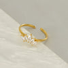Wholesale Women's Stainless Steel Crownshaped Zircon Ring With Electroplating And Light Luxury Design