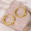 Wholesale Women's 316L Stainless Steel Cshaped And Ushape Geometric Electroplated Earrings