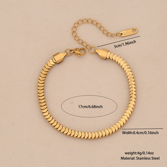 Wholesale Women's Stainless Steel Cuban Bracelet With Electroplating In Ins Style