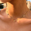 Wholesale Women's Stainless Steel Devil's Eye Full Diamond Necklace With Pvd Furnace Vacuum Real Gold Plating