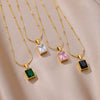 Wholesale Women's Stainless Steel Diamond Ochain Necklace With Electroplating Design