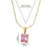 Wholesale Women's Stainless Steel Diamond Ochain Necklace With Electroplating Design