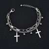 Wholesale Women's Stainless Steel Double Layer Tree Of Life Pendant Bracelet With Geometric Pattern