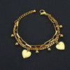 Wholesale Women's Stainless Steel Double Layer Tree Of Life Pendant Bracelet With Geometric Pattern