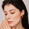 Wholesale Women's Stainless Steel Drip Oil Geometric Glazed Wings Earrings Pvd Plated